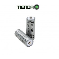 Bateria De Litio 18500, 3.7v - 1800mAH - TrustFire Gris