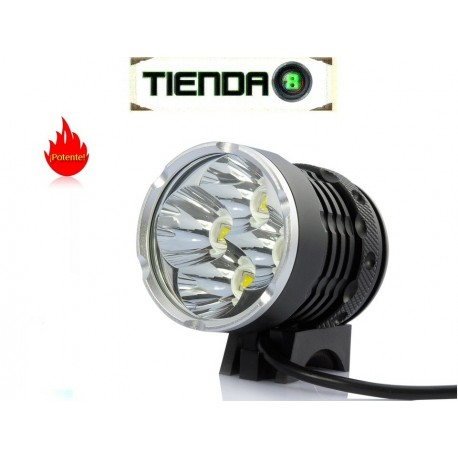 Linterna Bicicleta 4XT6, Led CREE XM-L T6, 1600 Lum Reales