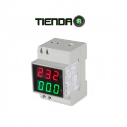Voltímetro y Amperímetro Digital D52-2042 Para Riel DIN