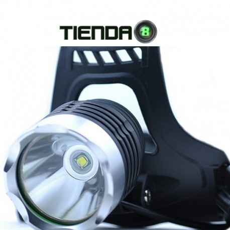 Linterna de Cabeza T22, Led CREE XM-L T8, 800 Lúmenes Reales