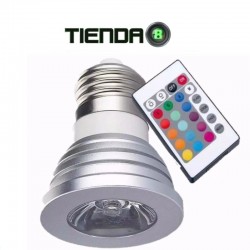 Ampolleta led RGB E27 3W