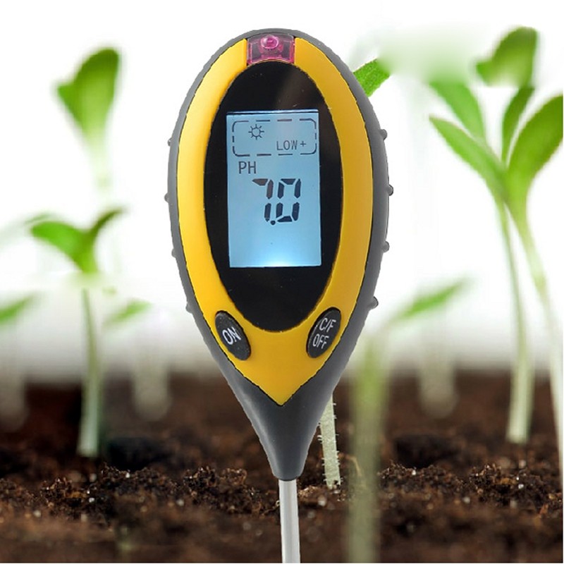 Medidor 4 en 1, PH, Luz, Humedad del Suelo y Temperatura - Tienda8