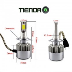 Par luces Led H7 72w / 7600Lm (2x 36W / 3800Lm)