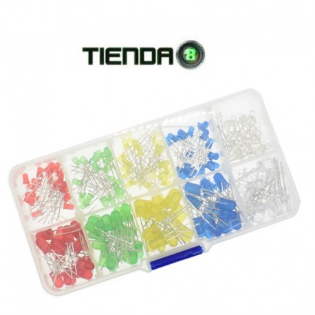 Kit de 200 Led Colores, Rojo, Verde, Amarillo, Azul y Blanco