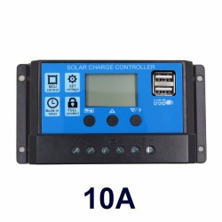 Regulador / Controlador de Carga Solar 10A 12/24V