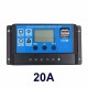 Regulador / Controlador de Carga Solar 20A 12/24V