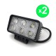 Pack 2 Focos Led 18W Neblinero Para Automóviles, 1620 Lúmenes c/u