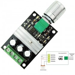 Control de Velocidad DC 80W, 6 a 28Vdc, PWM: 0%-100%