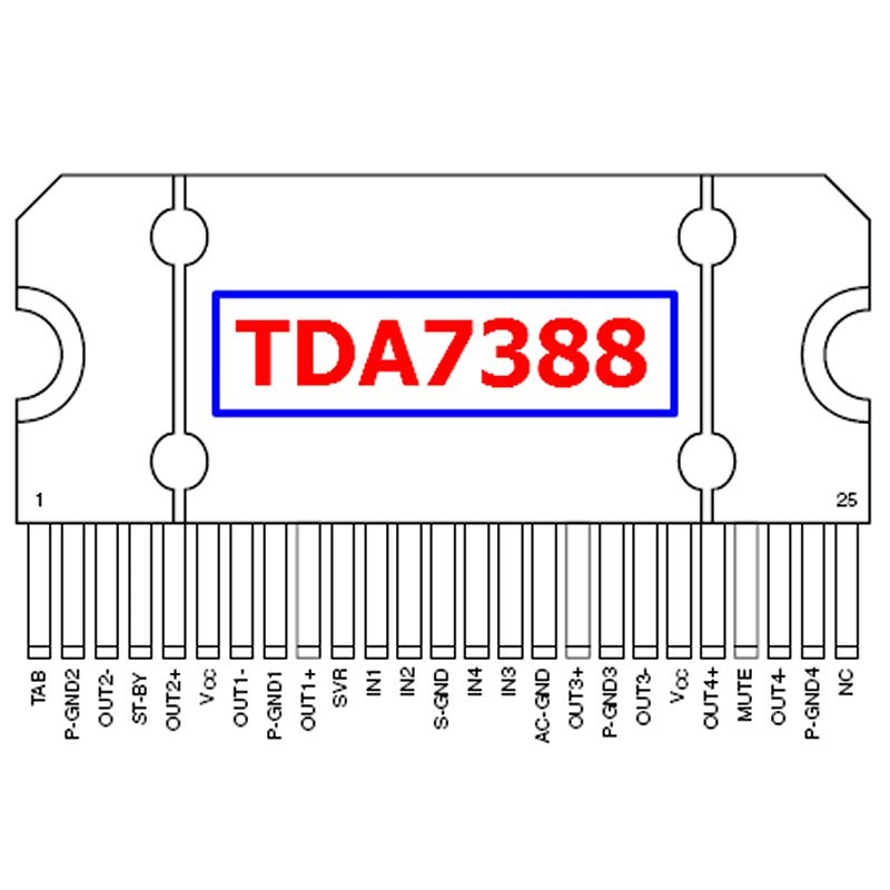 Tda7388 datasheet схема включения