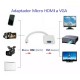 Adaptador Micro Hdmi a Vga Para Smartphones o Tablet