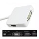 Adaptador 3 en 1 Mini Displayport A Hdmi, Dvi o Displayport