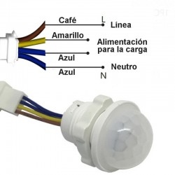 Interruptor Sensor de Movimiento PIR, Para 220VAC, 20mm - Tienda8