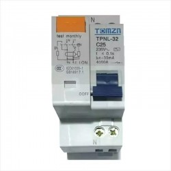 Interruptor Diferencial 1 P + N 25A, 230V, 2 X 25a, 30mA