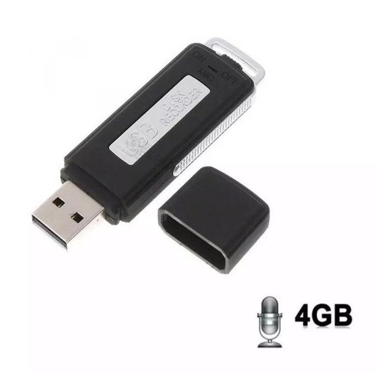 Cilios Selección conjunta Especialista Grabadora De Audio Espia, Forma De Pendrive - 4Gb - Tienda8