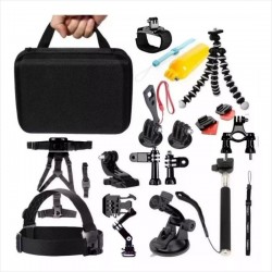 Kit Bolso + 28 Accesorios Gopro 3, 4, 5, 6, 7 y Otras