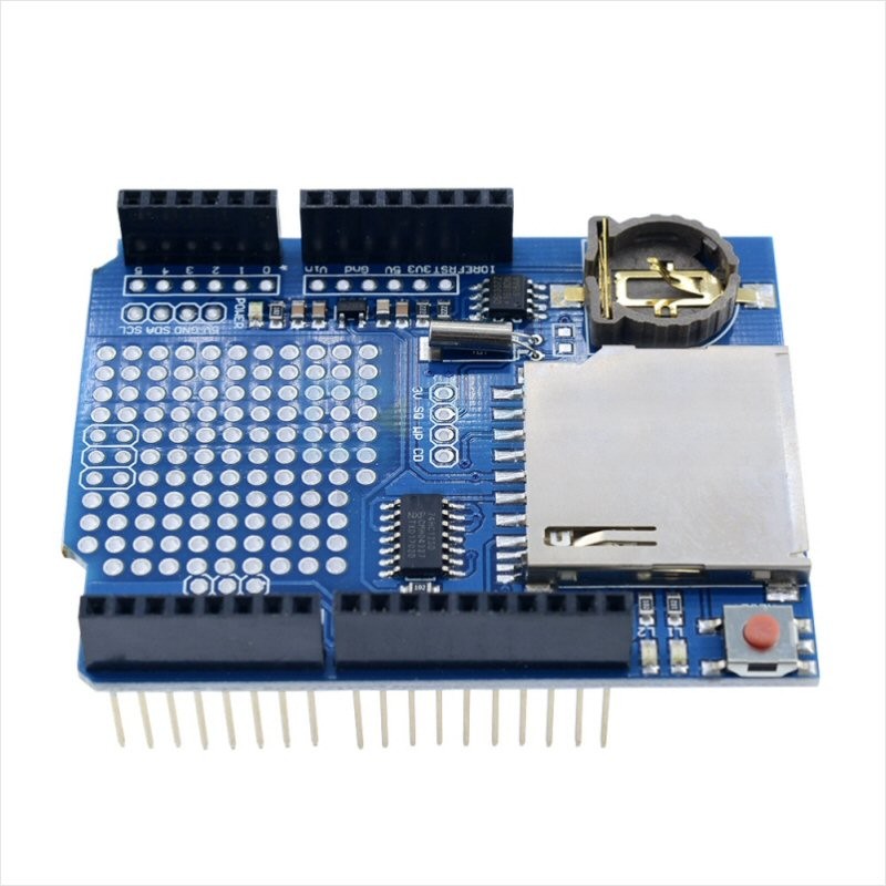Shield Datalogger Arduino, Para Tarjeta de Memoria SD - Tienda8