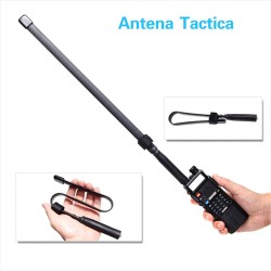 Antena Táctica Flexible 48cm SMA-F Para Baofeng, Kenwood