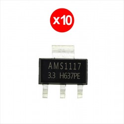 10 x Regulador De Voltaje 3.3V AMS1117, LM1117, SOT-223