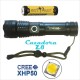 Pack Linterna Cazadora Z8 Led XHP50 + Batería Sky Ray 18650 3400mAh