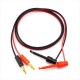 Par de Punta De Tester Banana a Gancho "Hook Clip", 1.1m, Cable 24 AWG