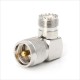 Conector Adaptador PL-259 A SO-239, Metálico, Angulo 90