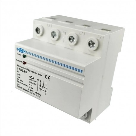 Relé Protección VDP3-60 Sobre-Bajo Voltaje Trifásico, 300-460V, 60A, Auto Reconectador