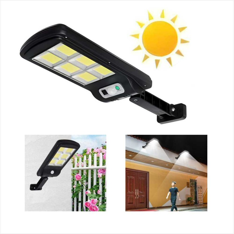 Ripley - LAMPARA FOCO LED CON PANEL SOLAR Y SENSOR DE MOVIMIENTO CONTROL