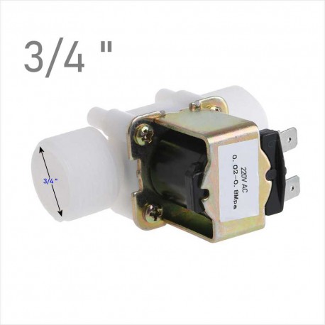 Electro Válvula Agua 3/4 Solenoide 220 Vac, NC, Múltiples Usos - Tienda8