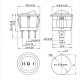 2 X Switch Interruptor ON/OFF/ON 21mm, 250V, 6A