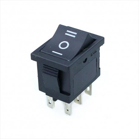 Interruptor Rocker ON OFF ON, 2 Polos, KCD1, 250V, 6A AC