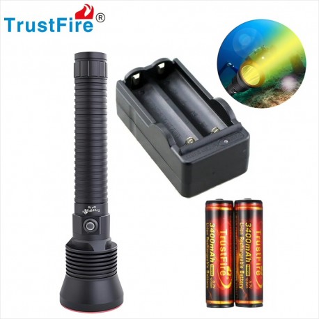 Linterna de Buceo Profesional TRUSTFIRE DF70 3200 Lum, Led Cree XHP70.2