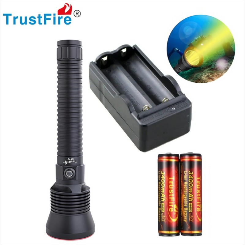 Linterna de Buceo Profesional TRUSTFIRE DF70 3200 Lum, Led Cree XHP70.2 -  Tienda8