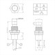 Mini Pulsador PBS-110, Momentáneo, 250v, 1A, M7, Pack 5 Unidades