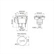 Switch Interruptor Rocker KCD1 DC ON/OFF 21mm, 12V, 20A