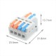 5 X Conector De Cables, Terminal Rápido D2-4 250V, 32A AC, Wago