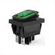 Interruptor Rocker, Verde, IP67, 4PIN, 20A, AC