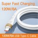 Cable USB Tipo C, Extra Grueso, Para Uso En 120W, 6A, 1,2 metros