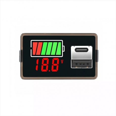 Medidor Voltaje De Batería Automóvil 12v + Puerto Usb + Puerto PD