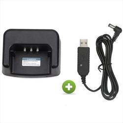Cuna de Carga De Radio DM-1801, DM-1802 Plus, DM-860, BF-H6, Con Adaptador USB a 10V DC