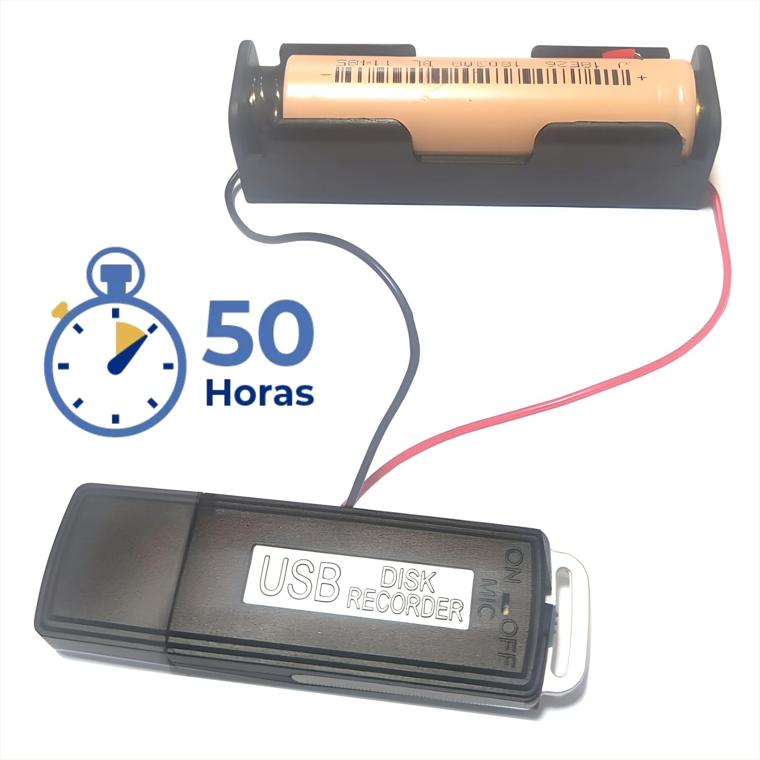 Grabadora Espía (Solo Audio) Forma de Pendrive - 8GB, 50 Horas Mínimo! -  Tienda8