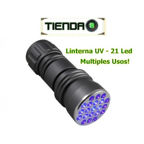 Linterna Ultravioleta De 21 Led UV - ¡Múltiples Usos!