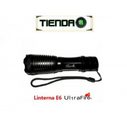 Linterna con Zoom UltraFire E6, 800 Lúmenes